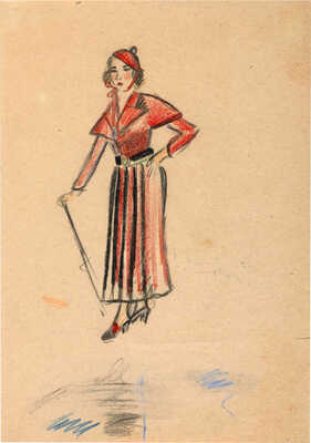 Рудаков Константин Иванович. Портрет жены в красном